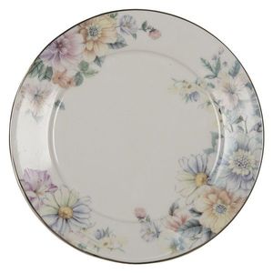 Porcelánový dezertní talířek s květinami Flowers - Ø 20*2 cm FLODP obraz