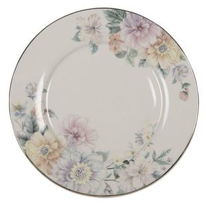 Porcelánový jídelní talířek s květinami Flowers - Ø 26*2 cm FLOFP obraz