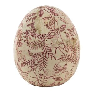 Keramické dekorační vajíčko s květy Roset - Ø14*16 cm 6CE1402L obraz
