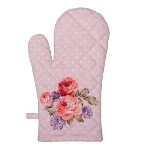 Růžová bavlněná chňapka - rukavice s růžemi Dotty Rose - 18*30 cm DTR44 obraz