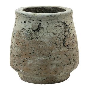 Béžovo-hnědý cementový květináč Mosse - Ø 14*14 cm 6TE0429 obraz
