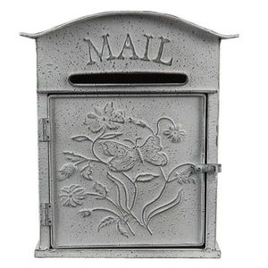 Světle šedá retro poštovní schránka Mail - 26*10*31 cm 6Y4795 obraz