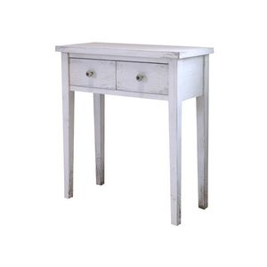 Bílý dřevěný retro konzolový stolek se šuplíky Fabien - 73*32*80 cm 41505-19 obraz