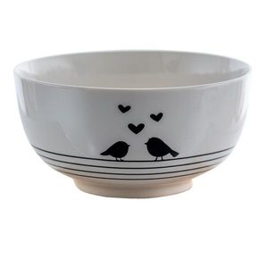 Porcelánová miska na polévku s ptáčky Love Birds - Ø14*7 cm LBSBO obraz