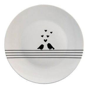 Porcelánový dezertní talířek s ptáčky Love Birds - Ø20*2 cm LBSDP obraz
