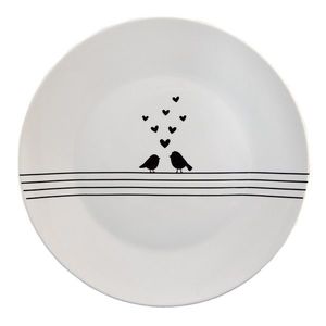 Porcelánový jídelní talíř s ptáčky Love Birds - Ø 26*2 cm LBSFP obraz