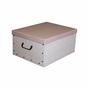 Compactor Skládací úložná krabice - karton box Compactor Nordic 50 x 40 x 25 cm, růžová (Antique) obraz