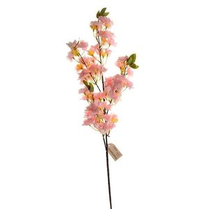 Umělá kvetoucí větev růžová, 100 cm obraz