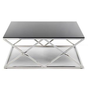 DekorStyle Konferenční stolek Timantti 110 cm stříbrný obraz
