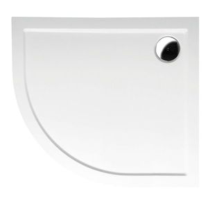POLYSAN RENA R sprchová vanička z litého mramoru, čtvrtkruh 90x80cm, R550, pravá, bílá 72891 obraz