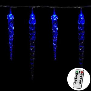 VOLTRONIC® 60008 Vánoční dekorativní osvětlení - rampouchy - 40 LED modrá + ovladač obraz