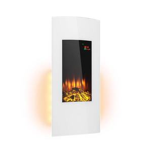 Klarstein Lamington, elektrický krb, 2000 W, LED plamen, teplovzdušné topení, časovač, osvětlení obraz