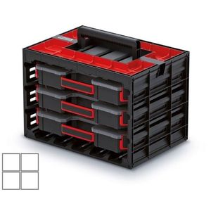 Prosperplast Sada organizérů 3 ks TAMON II 41, 5 x 29 x 29 cm černo-červená obraz
