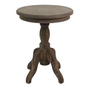 Hnědý retro dřevěný odkládací stolek Frinia - Ø50*65 cm 5H0535 obraz