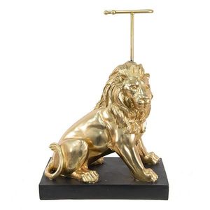 Stojan na toaletní papír se zlatým lvem Lion Gold - 41*23*58 cm 5PR0087 obraz