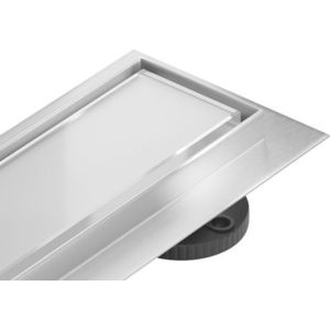 MEXEN/S Flat 360 ° MGW odtokový žlab otočný 100 cm bílé sklo 1027100-40 obraz