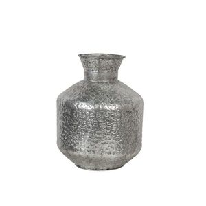 Stříbrná kovová váza s reliéfem Marquite – Ø 26*34 cm 6Y3869 obraz