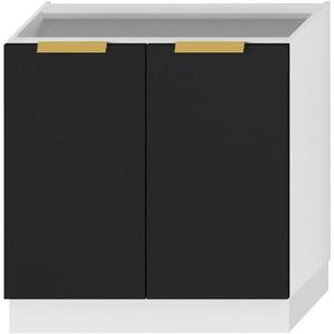 Kuchyňská Skříňka Denis D80 černá mat continental/bílá obraz
