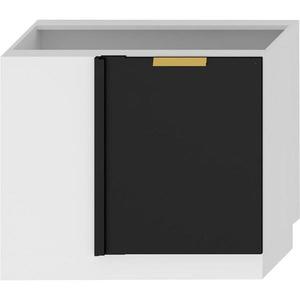 Kuchyňská Skříňka Denis Dnp Pl černá mat continental/bílá obraz