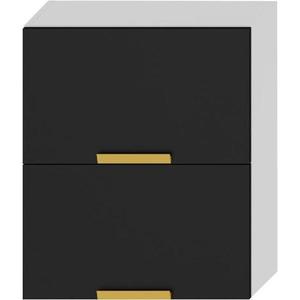 Kuchyňská Skříňka Denis W60grf/2 černá mat continental/bílá obraz
