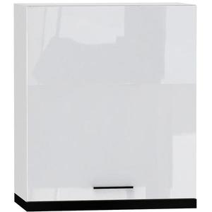 Kuchyňská Skříňka Oscar W60/68 Slim Pl Se Stříbrnou Digestoří bílá lesk/bílá obraz
