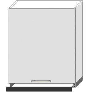 Kuchyňská Skříňka Bono W60/68 Slim Pl Se Stříbrnou Digestoří bílá alaska/bílá obraz