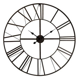 Kovové hodiny s římskými číslicemi - Ø 90*4 cm 5KL0140L obraz
