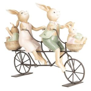 Dekorace králíků na kole - 10*9*25 cm 6PR2640 obraz