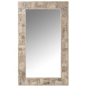 Bílé nástěnné zrcadlo z recyklovaného dřeva Adelais - 90*5*150 cm 1686 obraz