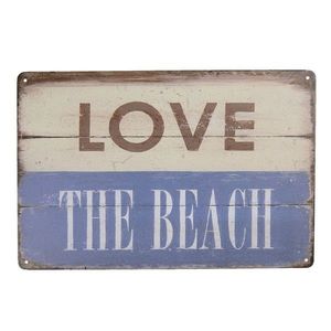 Kovová cedule s nápisem Love the Beach - 20*30 cm 6Y3522 obraz