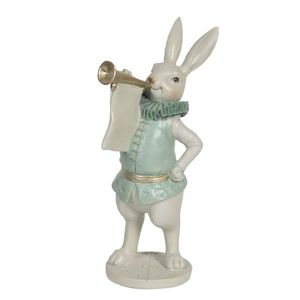 Velikonoční dekorační soška králíka s trubkou - 12*12*29 cm 6PR3156 obraz