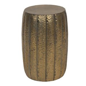 Bronzový dekorační kovový odkládací stolek Alicce - Ø 33*50 cm 6Y4229 obraz