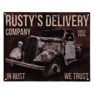 Nástěnná kovová cedule In Rust We Trust - 25*20 cm 6Y4365 obraz