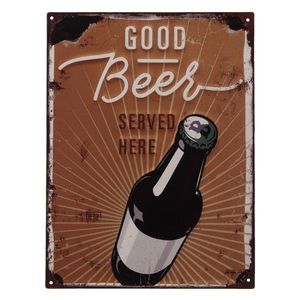 Nástěnná kovová cedule Good beer - 33*25 cm 6Y4375 obraz