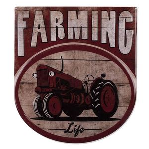 Nástěnná kovová cedule Farming Life - 50*56 cm 6Y4407 obraz