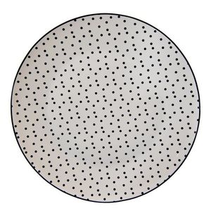 Porcelánový jídelní talíř s černými puntíky Black Dot - Ø 26*2 cm SDFP obraz