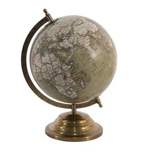 Zelený dekorativní glóbus na kovovém podstavci Globe - 22*22*33 cm 64906 obraz