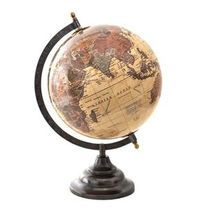 Hnědý dekorativní glóbus na podstavci Globe - 22*22*33 cm 64911 obraz