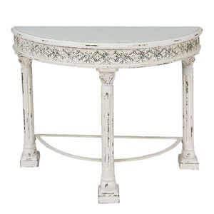 Krémový antik konzolový stolek v romantickém stylu Rim - 120*49*86 cm 50603 obraz