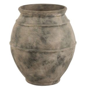 Šedo-hnědá antik keramická dekorační váza Vintage - Ø 56*67cm 17886 obraz