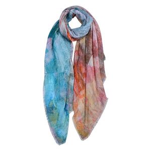 Modro - růžový barevný šátek Batiq - 90*180 cm JZSC0674 obraz