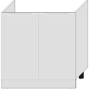 Kuchyňská skříňka Zoya D80zl bílý puntík/bílá obraz