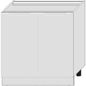 Kuchyňská skříňka Zoya D80 bílý puntík/bílá obraz
