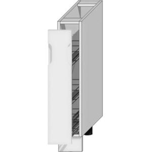 Kuchyňská skříňka Zoya D15 bílý puntík/bílá s cargo košem obraz