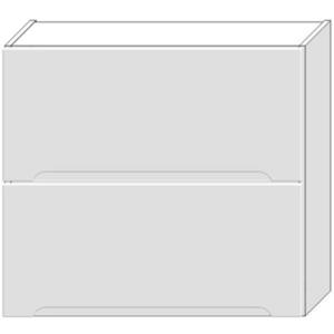 Kuchyňská skříňka Zoya W80grf/2 bílý puntík/bílá obraz