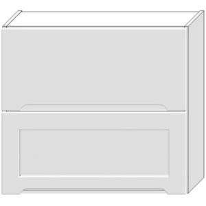 Kuchyňská skříňka Zoya W80grf/2 Sd bílý puntík/bílá obraz