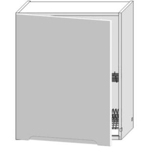 Kuchyňská skříňka Zoya W60su alu bílý puntík/bílá obraz