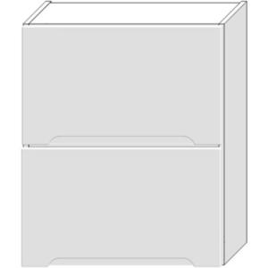 Kuchyňská skříňka Zoya W60grf/2 bílý puntík/bílá obraz