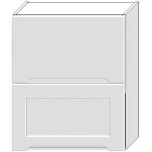 Kuchyňská skříňka Zoya W60grf/2 Sd bílý puntík/bílá obraz