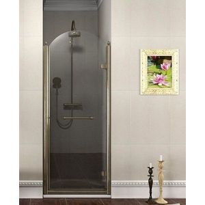 GELCO ANTIQUE sprchové dveře otočné, 900, pravé, ČIRÉ sklo, bronz GQ1390RC obraz